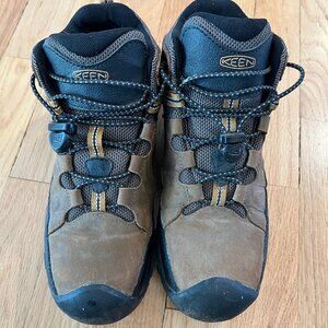 Keen Targhee Waterproof Boys Youth Brown Hiking Boots Size 5